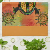 南西部風のカメの芸術 キッチンタオル (折り畳み)