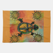 南西部風のカメの芸術 キッチンタオル (横)