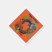 南西部風のトカゲの芸術 スタンダードカクテルナプキン (角)