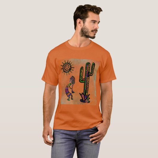 南西部 ココペリ アート Tシャツ (正面フル)