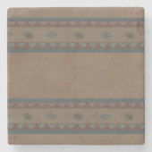 南西部、先住民アメリカインディアンデザイン ストーンコースター (正面)