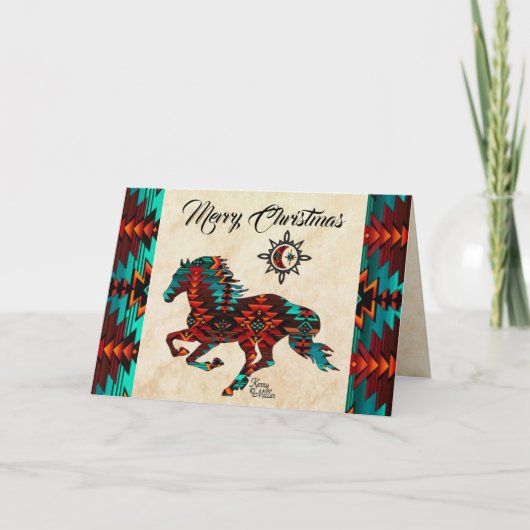 南西部 馬のホリデーカード シーズンカード (正面)