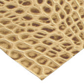 南西金ゴールドの茶色のわに革 ショートテーブルランナー (コーナー)