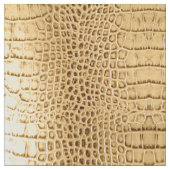 南西金ゴールドの茶色のわに革 ファブリック (クローズアップ)