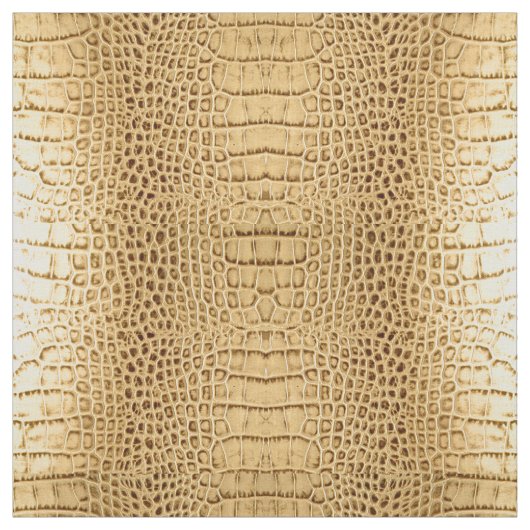 南西金ゴールドの茶色のわに革 ファブリック (見本)