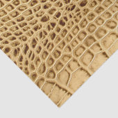 南西金ゴールドの茶色のわに革 薄葉紙