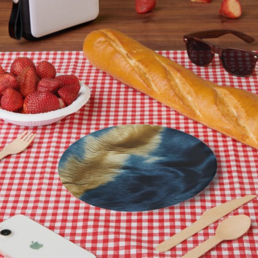 南西金ゴールドブルーコウィド ペーパープレート (ピクニック)