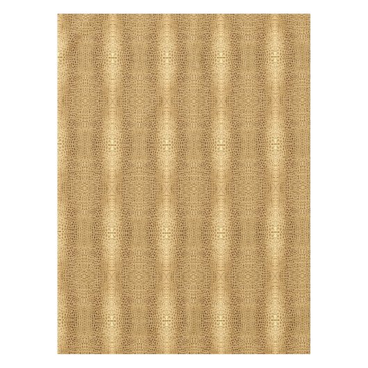 南西金ゴールド茶色アリゲーターレザー テーブルクロス (正面)