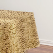 南西金ゴールド茶色アリゲーターレザー テーブルクロス (インサイチュ)