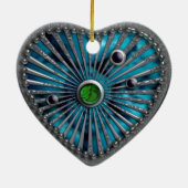 南西銀製のハート セラミックオーナメント (裏面)