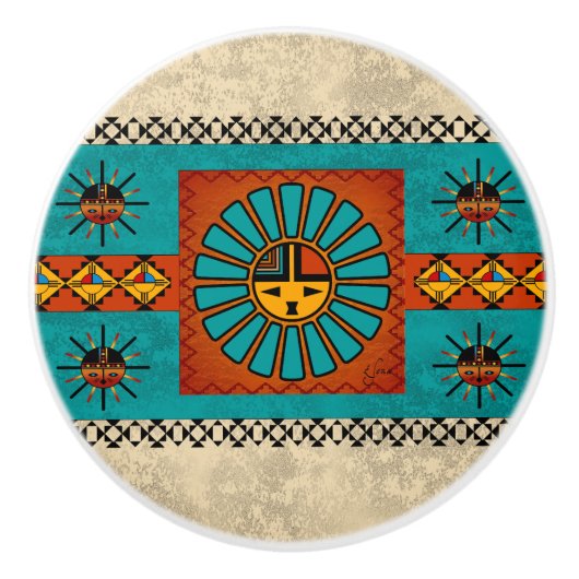 南西陶磁器のノブ セラミックノブ (正面)