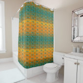 南西、アクア、オレンジ色のシャワグラデーションーカーテン シャワーカーテン (インサイチュ)