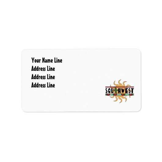 南西 – 差出人住所 ラベル (正面)