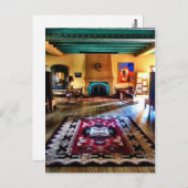 南西Adobe Fireplaceルーム懸命ウッドフロア ポストカード (正面/裏面)