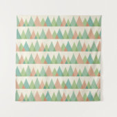 南西Geoのステップ|のティール（緑がかった色）及び珊瑚の三角形 タペストリー (正面(横))