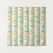 南西Geoのステップ|のティール（緑がかった色）及び珊瑚の三角形 タペストリー (正面)