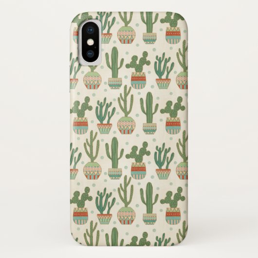 南西Geoのステップ|サボテンパターン Case-Mate iPhoneケース (裏面)