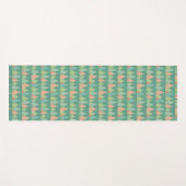 南西Geoのステップ|ティール（緑がかった色）の三角形パターン ヨガマット (正面(横))