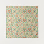 南西Geoのステップ|南西六角形パターン タペストリー (正面)