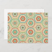 南西Geoのステップ|南西六角形パターン ポストカード (正面/裏面)