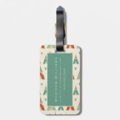 南西Geoのステップ|幾何学的なテント小屋パターン ラゲッジタグ (裏面縦)