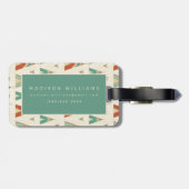 南西Geoのステップ|幾何学的なテント小屋パターン ラゲッジタグ (裏面横)