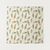 南西Geoのステップ|幾何学的な羽パターン タペストリー (正面(横))