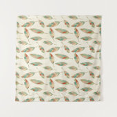 南西Geoのステップ|幾何学的な羽パターン タペストリー (正面)