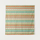 南西Geoのステップ|水彩画の種族パターン タペストリー (正面(横))