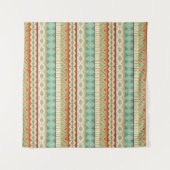 南西Geoのステップ|水彩画の種族パターン タペストリー (正面)