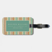 南西Geoのステップ|水彩画の種族パターン ラゲッジタグ (裏面横)