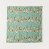 南西Geoのステップ|水彩画の羽パターン タペストリー (正面(横))