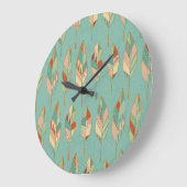 南西Geoのステップ|水彩画の羽パターン ラージ壁時計 (傾斜)