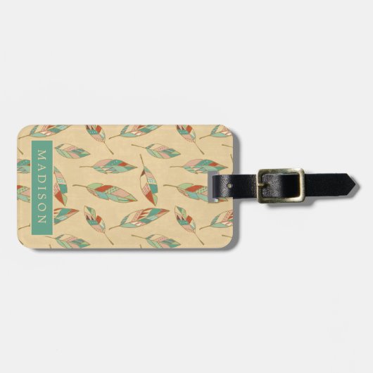 南西Geoのステップ|珊瑚の羽パターン ラゲッジタグ (正面横)