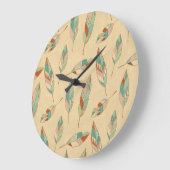 南西Geoのステップ|珊瑚の羽パターン ラージ壁時計 (傾斜)
