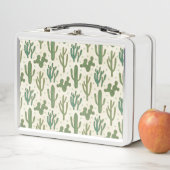 南西Geoのステップ|砂漠のサボテンパターン メタルランチボックス (インサイチュ)