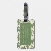 南西Geoのステップ|砂漠のサボテンパターン ラゲッジタグ (裏面縦)