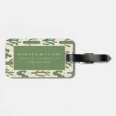 南西Geoのステップ|砂漠のサボテンパターン ラゲッジタグ (裏面横)