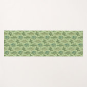 南西Geoのステップ|緑のサボテンパターン ヨガマット (正面(横))