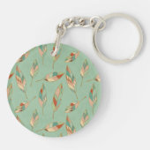 南西Geoのステップ|緑の羽パターン キーホルダー (裏面)