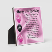 南詩プラーク – 60誕生日 フォトプラーク (正面)