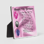 南詩プラーク – 70誕生日 フォトプラーク (正面)