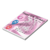 南詩 – 80誕生日 ノートパッド (回転)