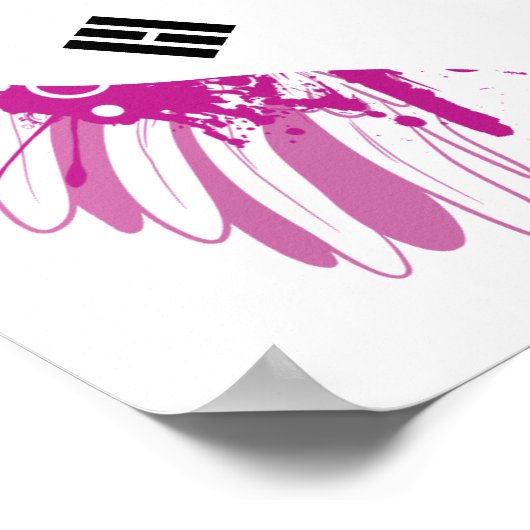 南買韓国旗 ポスター (角)