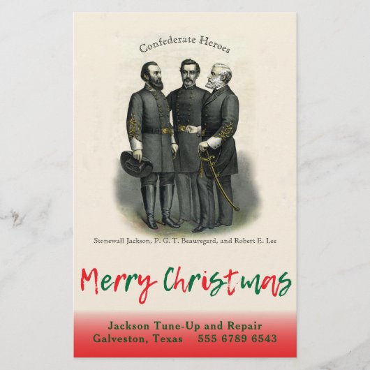 南軍の将軍たちのクリスマス チラシ (正面)