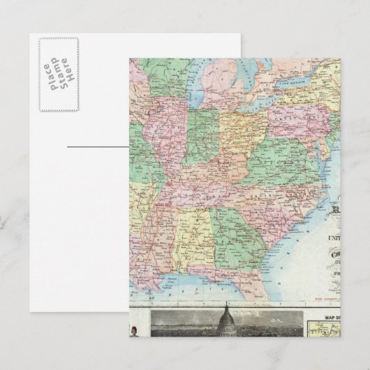 南軍軍事地図 ポストカード (正面/裏面)