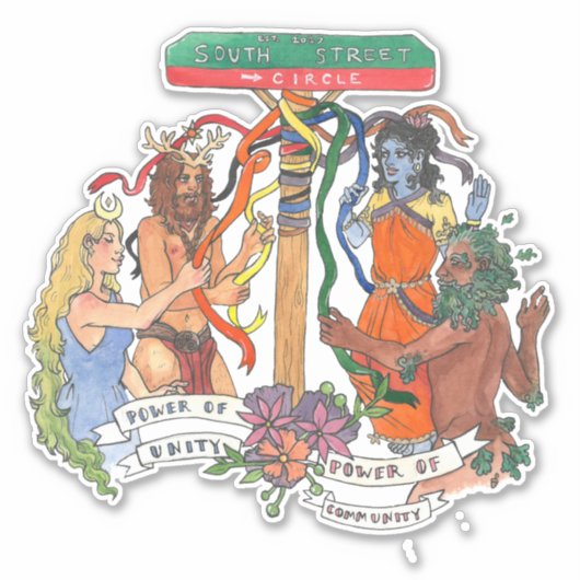 南通りサークルバンパーステッカー シール (正面)