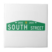 南通り、フィラデルヒィアのPAの道路標識 タイル (正面)