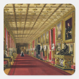 南通路、Windsorの城1838年(chromolitho) スクエアシール