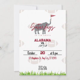 南部での土曜日のフットボール観戦パーティー 招待状
